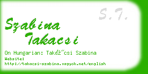 szabina takacsi business card